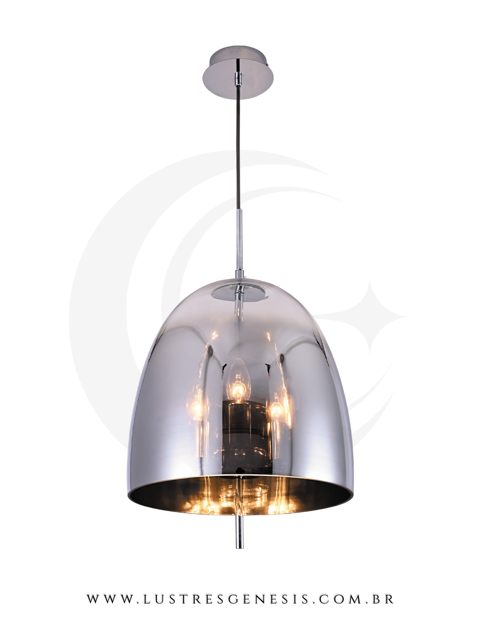 Pendente de Vidro Espelhado Estilo Contemporâneo 4x E14